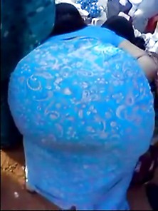 Indian Woman Bending Over At The Market