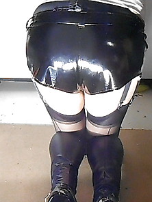 Latex Hotpants And Stockings