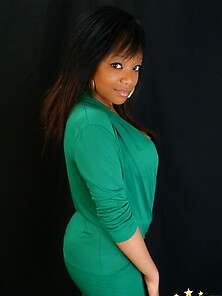 Sweet Ebony Babe Green