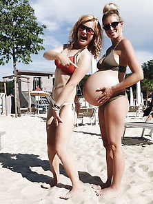 Pregnant Beach & Bikini Photos