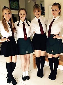 Pantyhosed Teens In Uniform 02