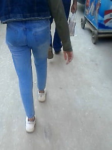 Arab Egyptian Hijab Teen Sexy Ass In Jeans 126