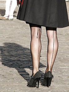 Seamed - Stockings Tights Pantyhose Candid