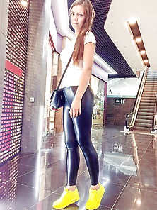 One Of The Hottest Shiny Legging Girls On Earth! (Part2)