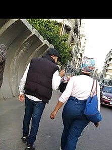 Arab Egyptian Hijab Slut Sexy Fat Ass In Jeans With Hubby 3