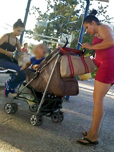 Hungarian Street Candid X Pregnant Dirty Gipsy Mom