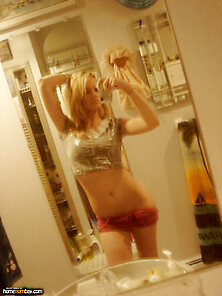 Blondie Stripping At Home