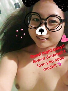 Asian Girl Says Goodnight