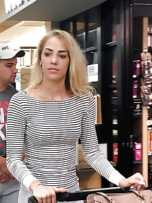 Smoking Hot Blonde With Amazing Tits And Ass At The Mall