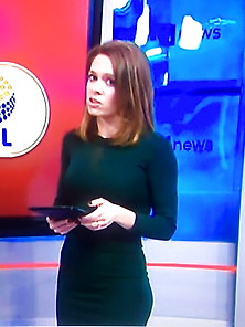 Bangin Babe Kate Mason Sky Sports News Tight Dress