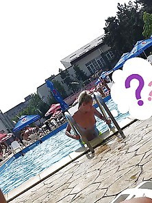 Spy Pool Boobs Teens Girl Blonde Romanian