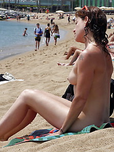 Topless And Naked On The Beach