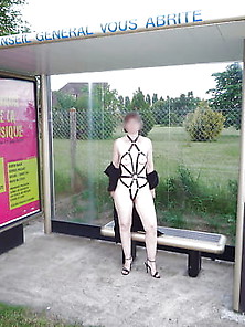 Outdoor Slutwife In Harness Outfit