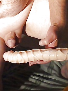 Trying To Pack All Of My 18 Inch Dildo In My Ass