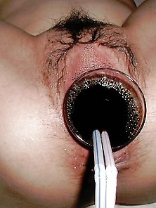 Asian Wife Destroyed Pussy Drink Holder
