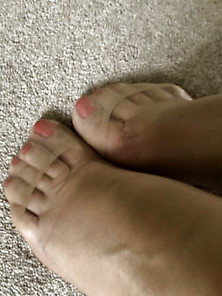 My Sweaty,  Smelly Feet After A Long Flight