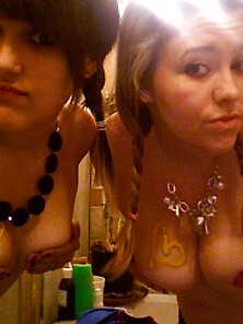 Emo Teens Covering Their Tits
