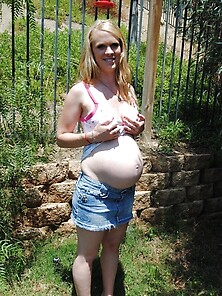 Pregnant Blonde Plump Tits