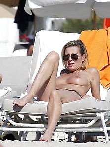 French Journalist Claire Chazal Topless In South Beach