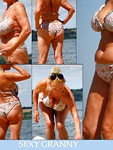 Big Tits Granny Beach Candid 608 Pics