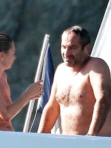 Model Kate Moss Goes Topless At St.  Tropez