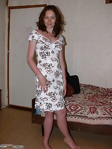Young Russian Amateur Wife Posing Topless