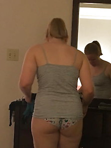 Ex-Wife In Just Her Panties Showing Her Ass