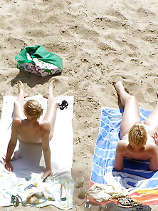 Two Or Unsuspecting Girl Sunbathing In Gribovka