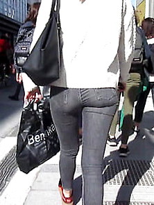 European Ass In Tight Jeans