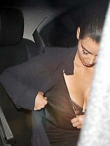 Kim Kardashian Gives A Peek Of Her Bra