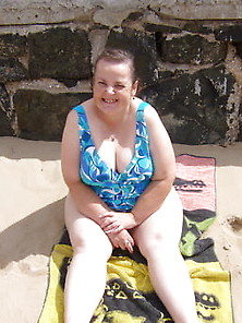 Fat Pig At The Beach