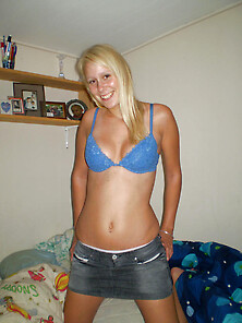 Blonde Chick Smiling