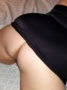 Sexy Bbw Little Black Dress And Sold Pink Panties