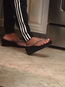 Cleaning Lady Candid Feet