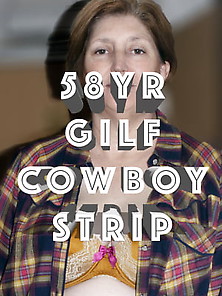 Married 58Yr Gilf In Cowboy Shirt -Saggy Tits