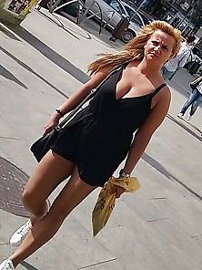 Spy Hot Blonde Bust And Short Sexy Ass Romanian
