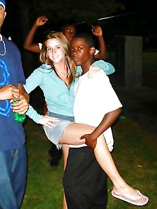 White Girls With Clothes On Posing With Blacks