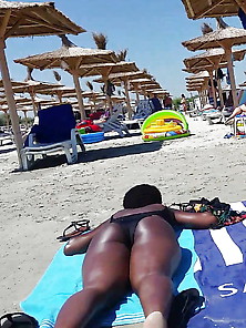 Spy Beach Black Woman Ass Slip Romanian