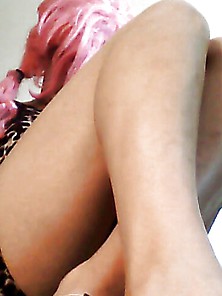 Asuka Funn In A Slutty Tight Dress.  Legs And Feet.