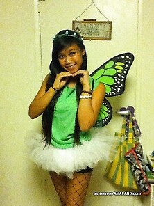 Wearing Butterfly Costume Asian