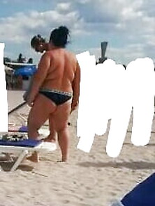 Spy Beach Big Ass Bikini Woman Romanian