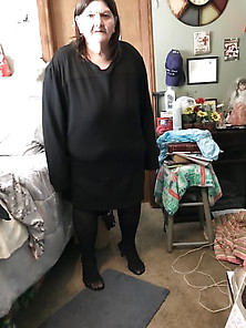 Sexxxy Bbw Wife In Black Stockings And Pantyhose