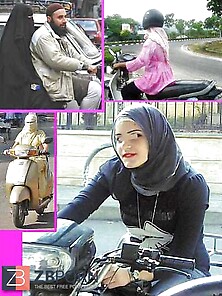 Motorcycles Hijab Niqab Jilba Arab Turbanli Tudung Paki