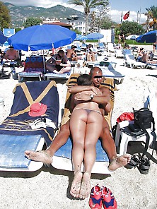 Turkish Beach Tourist Girls Topless Thong Bikini