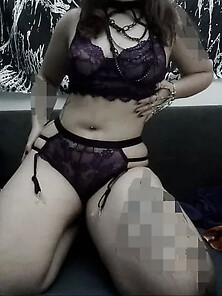 Young Girl In Slutty Purple Lingerie