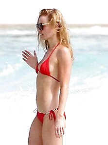 Kate Bosworth Sexy In Red Bikini On The Beach In Mexico