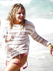Chloe Moretz At Beach