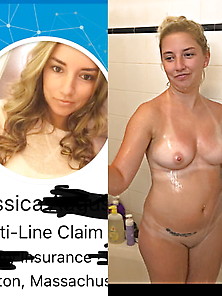 Slut Jessica From Massachusetts Shows Off Her Natural Tits