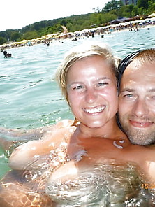 Czech Couple Fuckova And Friends On Beach