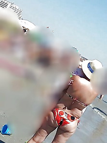 Spy Beach Slips Ass Woman Romanian